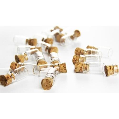 2000pcs 0.5mL Mini Small Tiny Clear Cork Stopper Glass Bottles Vials