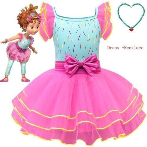 Kids Child Fancy Dress+Necklace Party Halloween Costume Nancy Costume Tutu Dress Infant Toddler Girls costume dress for toddler