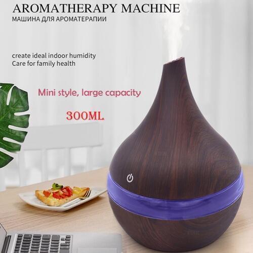 Electric Aroma Air Diffuser Wood Ultrasonic Air Humidifier USB Essential Oil Aromatherapy Cool Mist Maker for Home Oil Diffuser