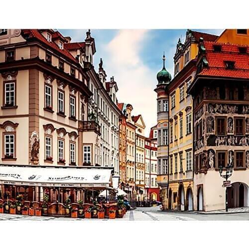 City rock Haitian lin Scenery DIY Digital Painting By Numbers Modern Wall Art Canvas Painting Unique Gift Home Decor 40x50cm