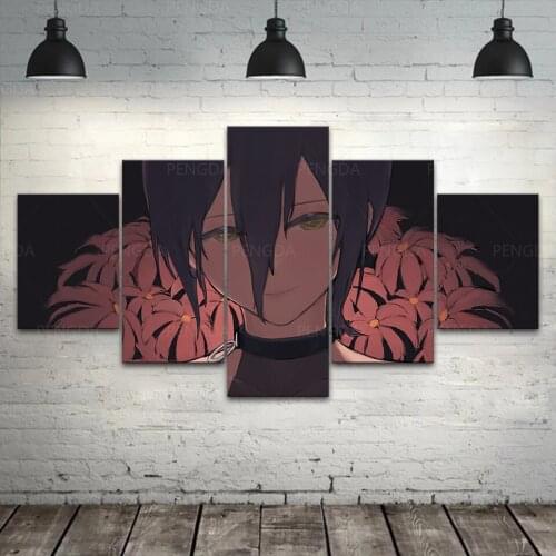 HD Home Decor Chainsaw Man Canvas Japanese Prints Painting Anime Poster 5 Panel Wall Art Modular Pictures For Bed Room Framework