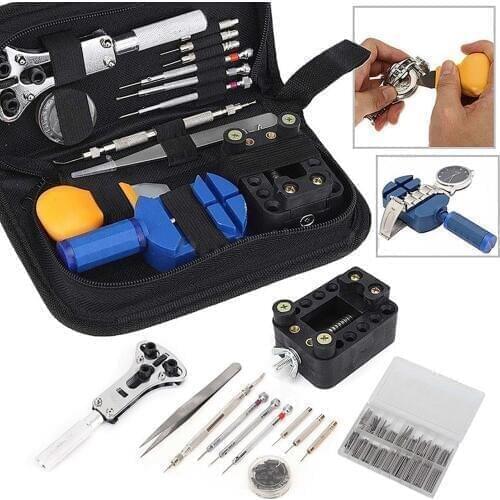 Watch Repair Tool Kit Watch Case Opener Link Remover Screwdriver Repair Tools Kit Watchmaker Pin RemoverTools