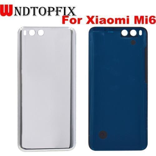 For Xiaomi Mi6 Battery Cover Back Housing Case For Xiaomi Mi 6 Rear Door Glass Panel For Xiaomi Mi6 Battery Cover Replacement