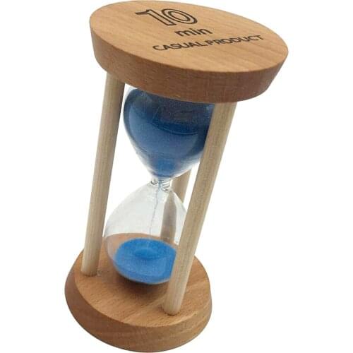 MagiDeal 10 Minutes Wooden Sandglass Hourglass Sand Timer for Classroom Teaching Kitchen Cooking