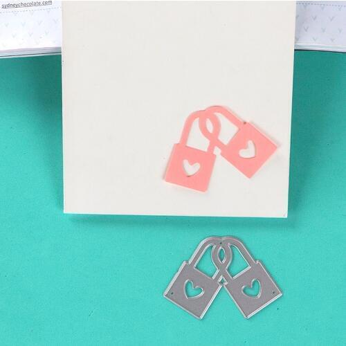DUOFEN METAL CUTTING DIES Valentines Day Love Locks stencil for DIY papercraft projects Scrapbook Paper Album