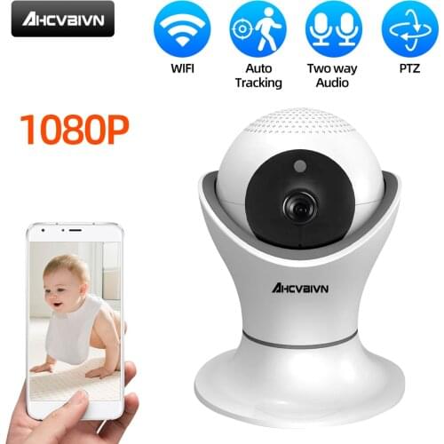 Mini Wifi IP Camera HD 1080P Wireless Indoor Camera Smart Baby Monitor Auto Tracking IR Night Vision CCTV IP Camera SD Card 2MP