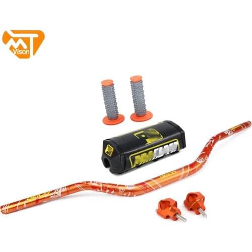 28mm 1 1/8" Motorcross Handlebar Handle Grips Pads Taper Pack Fat Bar For KTM SX SXF XCF XCW EXC EXCF 125 150 200 250 300-530