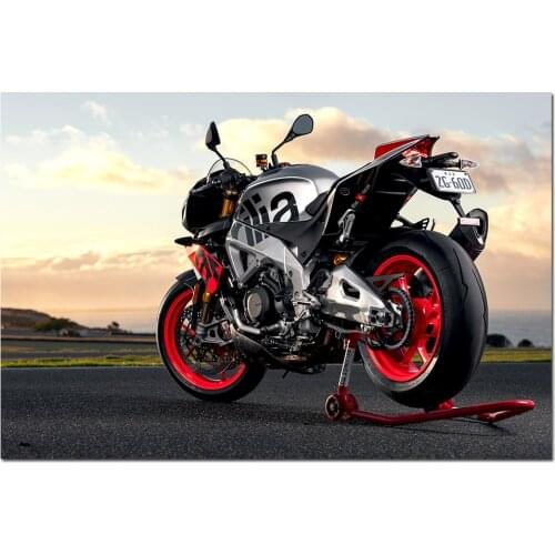 Wall Art Canvas Prints Posters Aprilia Tuono V4 1100 Factory 2019 Motorcycles DIY Framed Canvas Painting Decoration