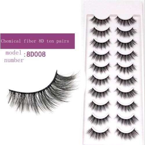 New 10 Pairs Natural False Eyelashes Fake Lashes Makeup 3 D Mink Lashes Eyelash Extension Mink Eyelashes Beauty Dolls Eyelashes