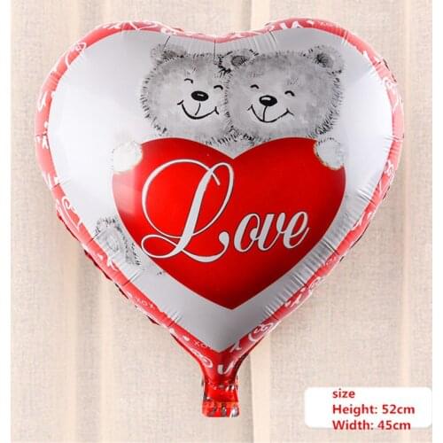 The new 18 Heart-shaped shaped balloons Winnie love childrens toys wholesale holiday party birthday balloons