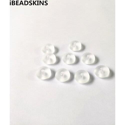 New arrival! 10x5mm 1400pcs Clear acrylic Frosted Oblate shape spacer beads for Necklace,Earrings parts,hand Made Jewelry DIY