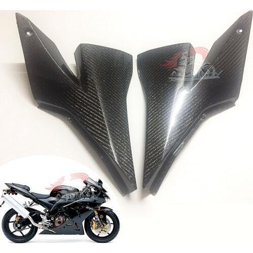 Motorcycle Carbon Fiber Tank Side Cover Panel Fairing For Kawasaki ZX10R ninja zx10r 2004 2005