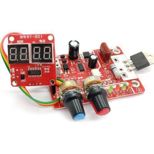 Spot Welders Control Board 40A/100A Spot Welding Machine Adjustable Time Digital Display Welder Transformer Controller Board
