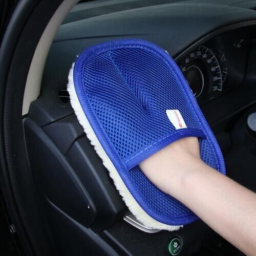 Car Cleaning Gloves Waxing Detailing Cleaning Brush Wash Gloves Dusting Motorcycle Car Care Polishing Waxing Gloves
