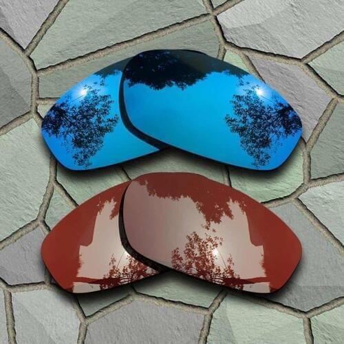 Sky Blue&Bronze Brown Sunglasses Polarized Replacement Lenses for Oakley Blender