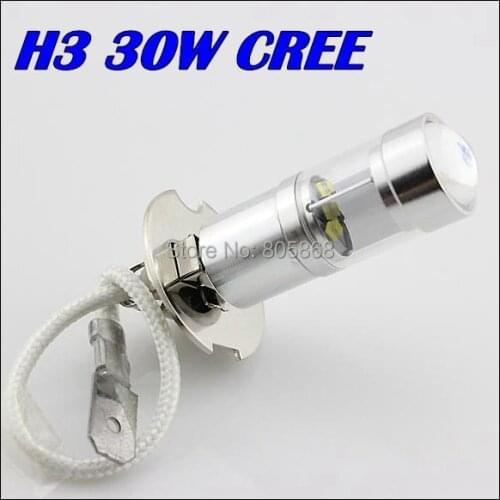 2PCS/LOT LED H3 30W Driving Lamp cars Fog Head Bulb auto Vehicles parking led fog lamp Reverse Tail Lights car headlight