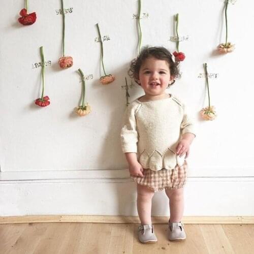 Girls Sweater StRafina 2021 autumn winter StRafina kids knitted top sweater baby boys girls hollow out flower woolen sweater