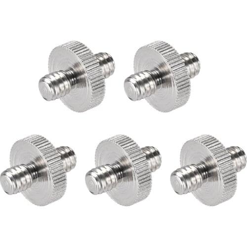 Uxcell 5Pcs 1/4 inch 1/4 inch Converter Threaded Screw Adapter Mount Camera/Tripod for Tripod/Monopod/Ballhead