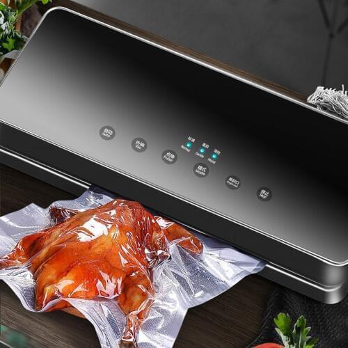 110V-220V Vacuum Sealer Machine Household Automatic Vacuum Food Sealing Fresh Packaging Machine For Food Preservation 100W