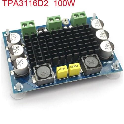 XH-M542 DC 12-26V 100W TPA3116DA Mono Channel Digital Power Audio Amplifier TPA3116D2 Board