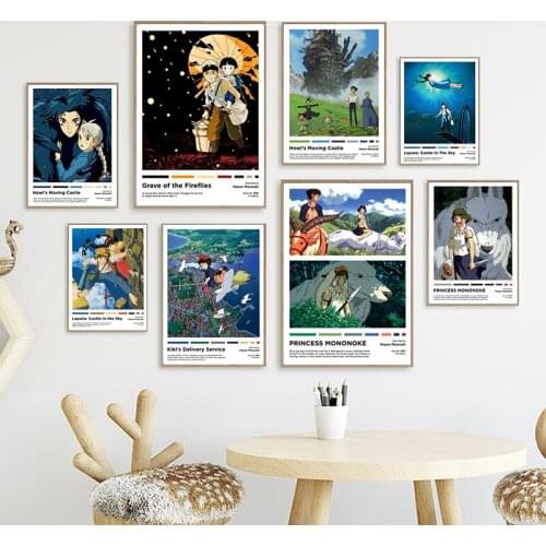 Japanese Classic Cartoon Anime Posters and Prints Fans Gifts Modern Wall Art Pictures Canvas Painting Kids Childrens Room Decor