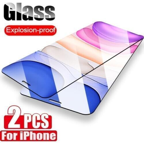 Full Cover Tempered Glass For iPhone 7 8 Plus 6 6s 5 5s se 2020 Screen Protector For iPhone 12 mini 11 Pro X Xr Xs Max Glass