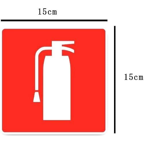 1 Pcs Car Sticker Personalized Fire Extinguisher PVC Waterproof Sunscreen Decals 15X15cm