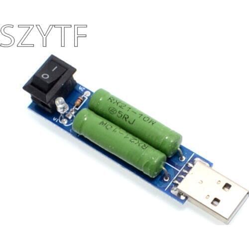 10PCS USB CHARGE AND DISCHARGE Car Charger Mobile Power Charger Discharge Test Resistance 5V1A/2A Switchable Aging Resistance