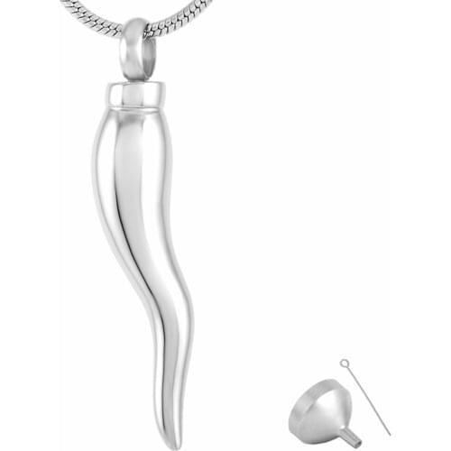 9225 Smoothly Cremation Pendant Necklace Memorial Jewelry for Ashes with Filling Kit