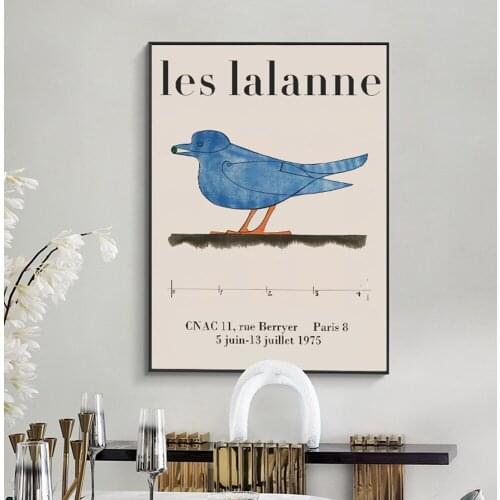 Abstract Les Lalanne Blue Bird Wall Art Canvas Painting Nordic Posters And Prints Gallery Decor Pictures For Living Room