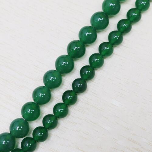 Charms 8mm/10mm Round Green Agat e Stone Beads Bracelet Accessories Fashion DIY Bracelets Jewelry For Women Gift