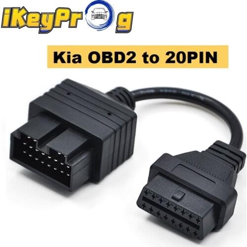 OBDll 20pin To OBD2 16Pin 10Pcs/Lot OBD2 Car Connector Diagnostic Cable Car Diagnostic Adapter 20 Pin for KIA 20pin
