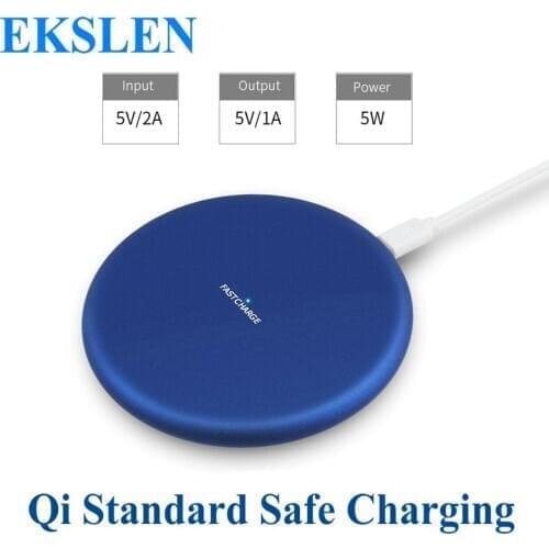 EKSLEN Y001 Wireless Charger QI Standard Fast Charger Ultra Thin design for iPhone X 8 for Samsung S6 S7 edge Note 5 8