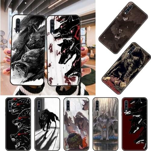 Phone Case For Samsung Galaxy A71 A51 A70 A50 A40 A30 A10 A20 E S Black Cover Prime Tpu Coque Fashion Animal Wolf Gregarious
