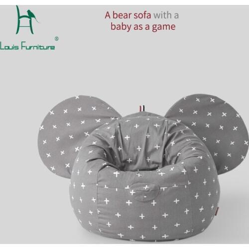 Louis Fashion Bean Bag Sofas Children Lazy Reading Chair Cartoon Tatami Mini Cute Modern