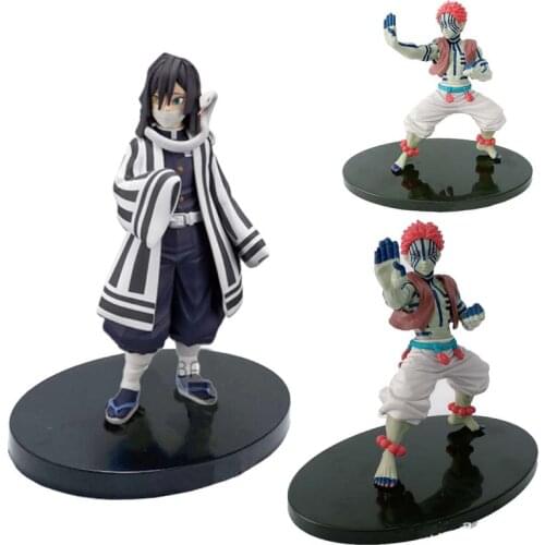 Anime Demon slayer kimetsu no yaiba Tanjirou Nezuko Action figures toys Kanroji Mitsuri Uzui Tengen anime figure for gifts