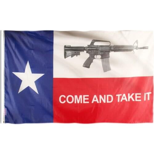 ANLEY Come And Take It GUN blue red Flag Texas Gonzales NRA flags Texas Revolution Military Spartan 3x5feet