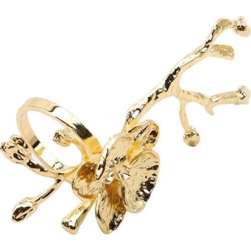 Metal Alloy Napkin Ring Creative Plum Napkin Ring Wedding Napkin Buckle Paper Towel Ring