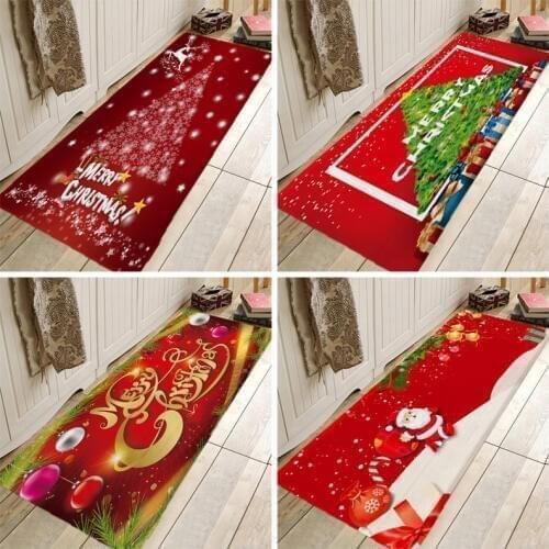 Creative 3D Printing Christmas Mat Hallway Carpets and Rugs for Bedroom Living Room Carpet Kitchen Bathroom Anti-Slip Floor Mats