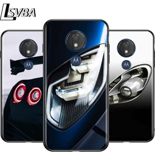 Sport car lamp for Motorola G9 G8 G E7 E6 One Play Marco Hyper Fusion Stylus Power Edge Plus Black Phone Case
