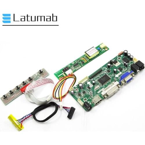 Latumab New Board Kit for LP154WX4 TLA6 HDMI+VGA+DVI LCD LED LVDS screen Controller Board