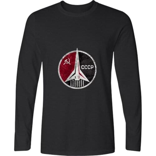 LUCKYFRIDAYF Fashion CCCP Print Sport Unisex Women Men T Shirt Casual Tee Shirt Round Neck Long Sleeve T-shirts Sweatshirt Tops