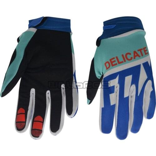 Motorcycle Scooter Riding Delicate Fox Gloves Motocross Mountain Bicycle Offroad Blue White Green Gloves