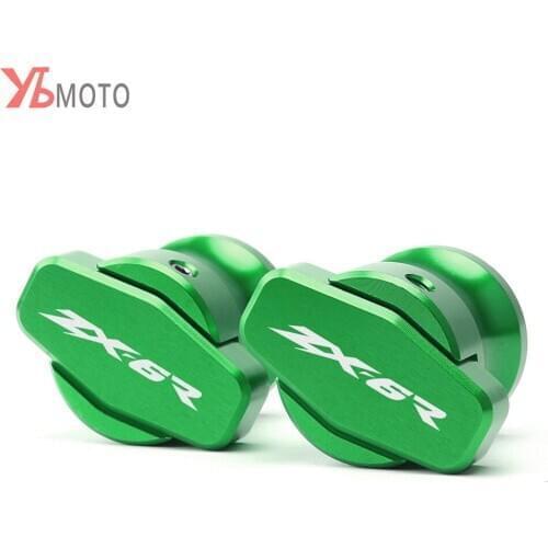 Motorcycle Accessories Aluminum Swingarm Spools Slider Stand Screws For Kawasaki ZX6R ZX-6R 2013 2014 2015 2016 8MM With Logo