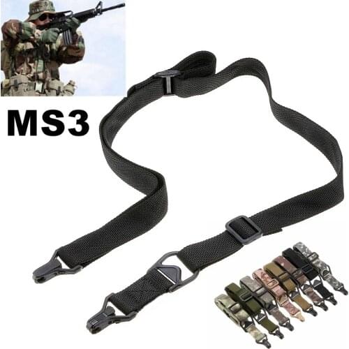 MS3 Multi mission Nylon tactical belt Carry 2 Sling Verstelbare Lengte multi-function camera strap Safety rope