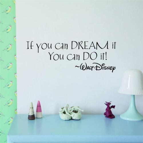 Wall Quotes For kids - " If You Can Dream It You Can Do It !" Inspirational Wall Stickers Baby Room Decor Vinyl Wall Decals