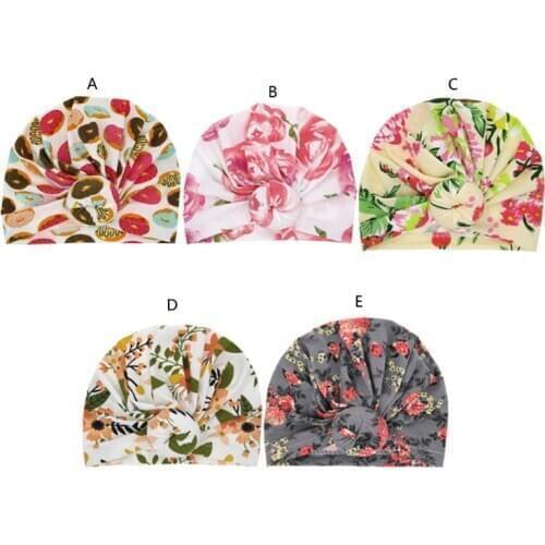 Newborn Infant Headbands Cotton Kont Turban Headband For Girls Spandx Stretchy Beanie Hat Headwear Baby Hair Accessories