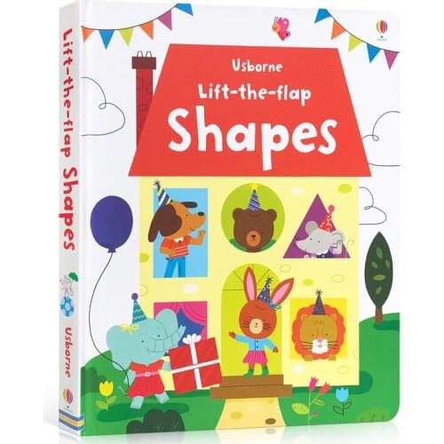 Usborne Lift The Flap Shapes English Educational Picture Books Baby Kids Learning Reading Book Educational Toys for Children