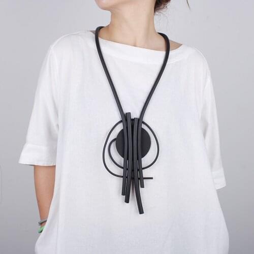 Wicca Streetwear Pendant Necklace Grunge Chunky Chain Necklace For Female Vintage Rubber Body Jewelry Clothes Accessories Goth