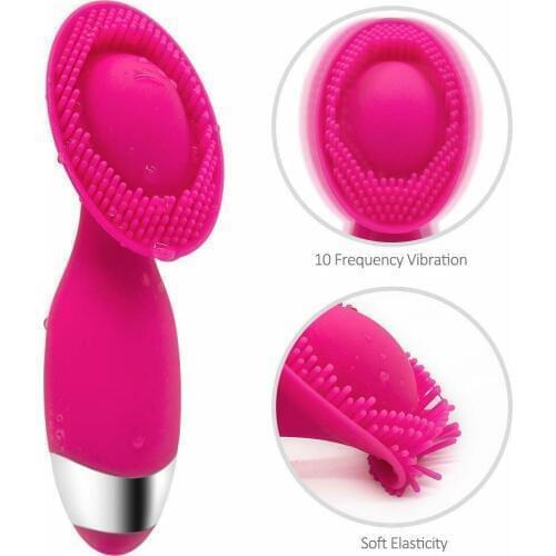 SEAFELIZ 10 Speed Clit Licking Stimulator Soft Brush Vibrator USB Charging G-Spot Breast Massage Vibration Sex Toy for Women